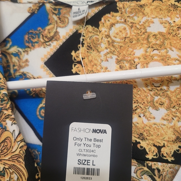 White/Combo shirt. - Picture 3 of 6